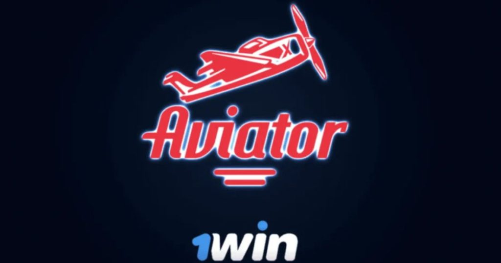 Aviator app 1Win image with logos.