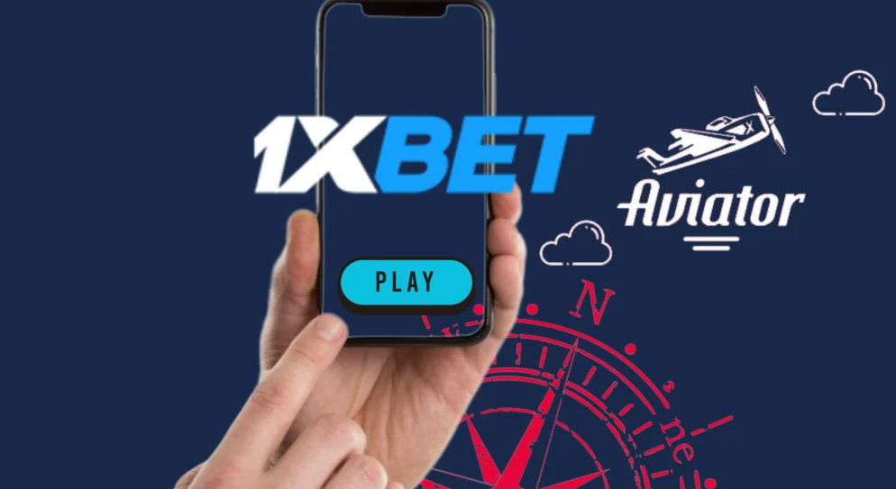 1xbet Aviator app launched on the mobile phone.