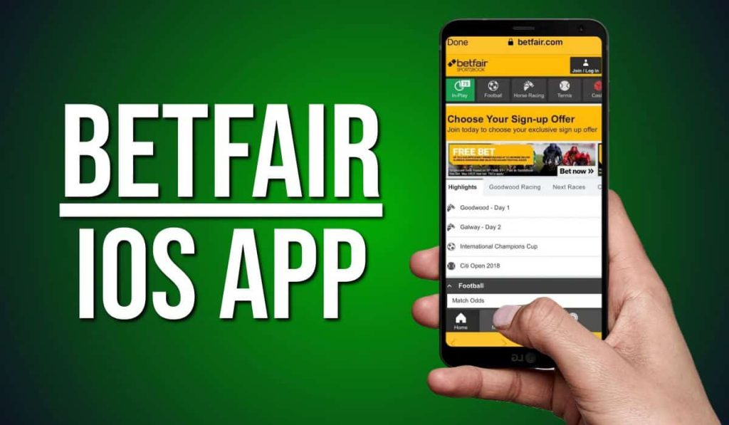 Betfair app iOS collage.