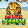 Mega Moolah logo of the game.