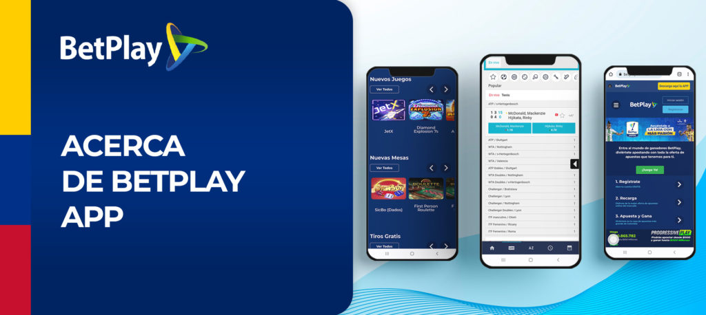 Betplay app for iOS and Android devices.