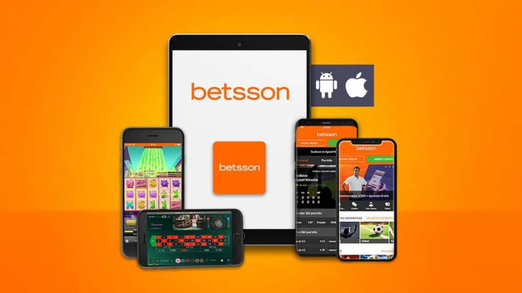 Betsson app on different devices.