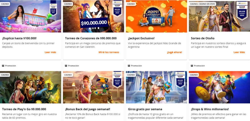 Betsson bonuses and promotions.