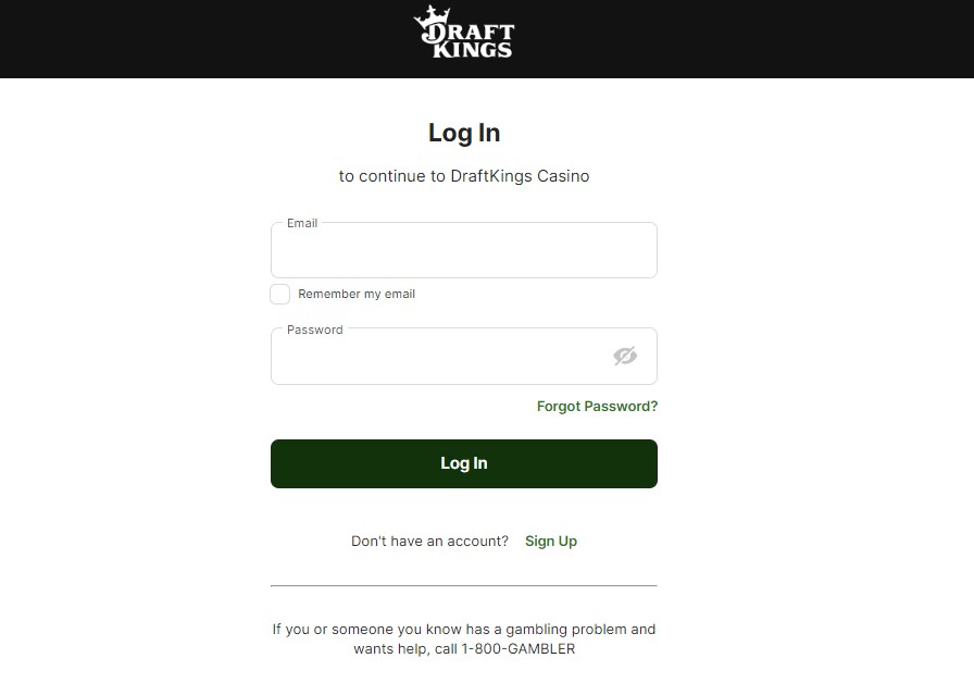 Draftkings login into the account.