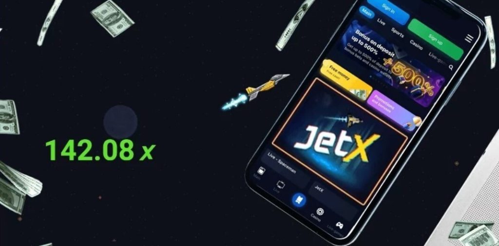 Lançamento do aplicativo JetX para dispositivos móveis.