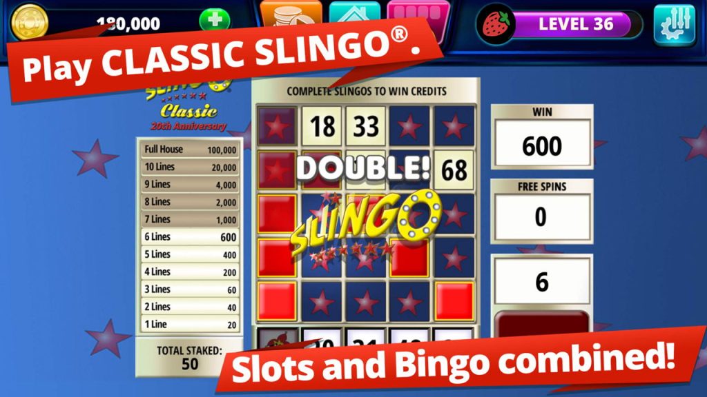 Slingo casino gameplay.