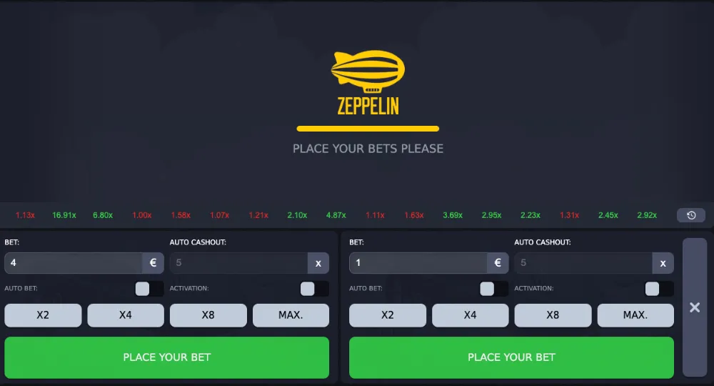 Zeppelin App gameplay.