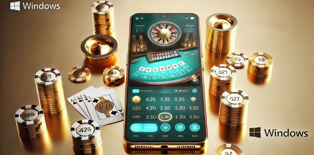 Windows phone casino app collage.