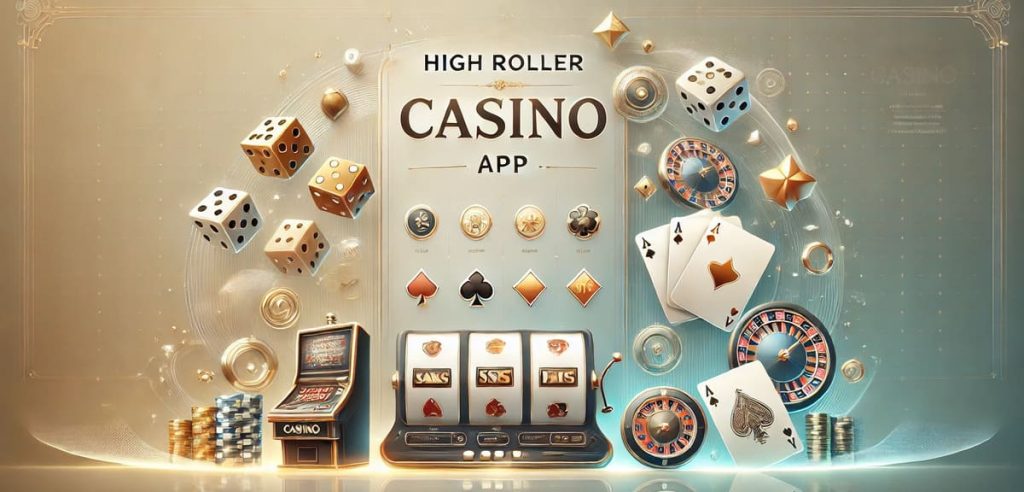 High Roller Casino App collage.