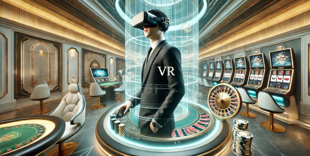 VR Casino app transfers the man to the offline casino.