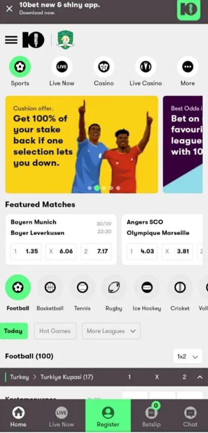 10bet sport betting app download