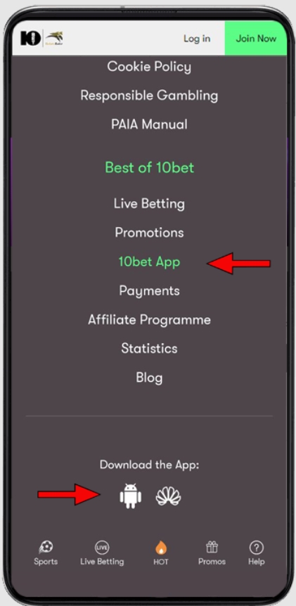 10 bet mobile app