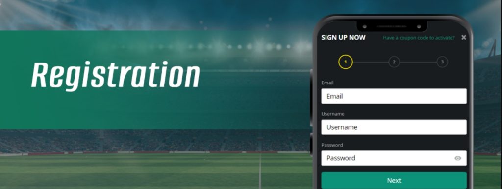 How to make 1bet app registration.