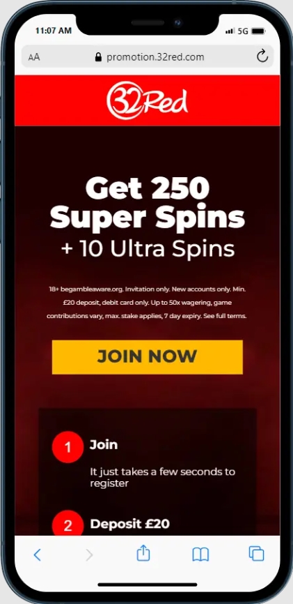 32red app bonus and promotions.