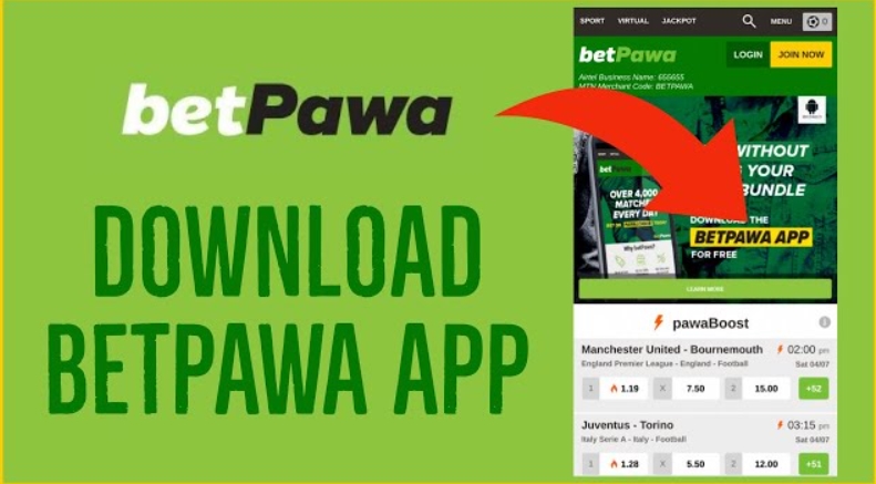 Download Betpawa app.