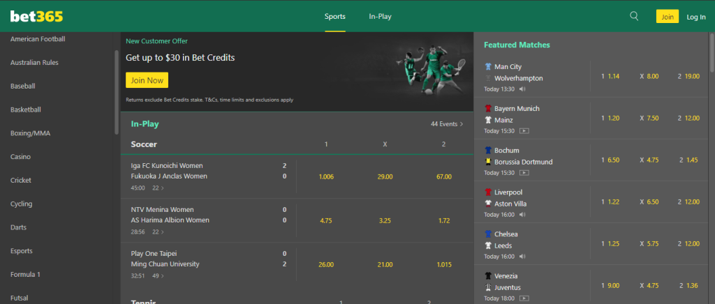 bet365 betting football app.