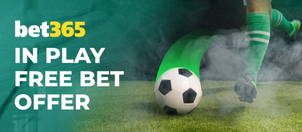 Bet365 free bet offer image.