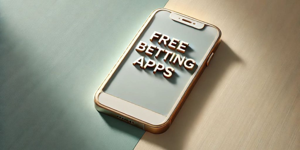 Free betting apps text on the mobile phone.