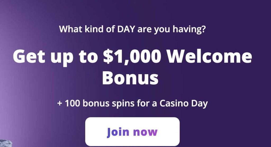 Welcome bonus offer from casino.