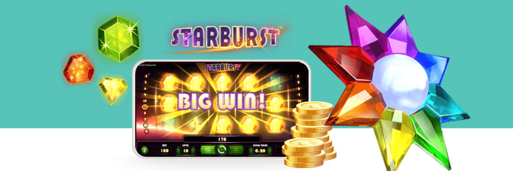 Starburst slot app launched on mobile phone.