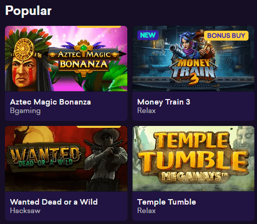 SpinBit app popular games.