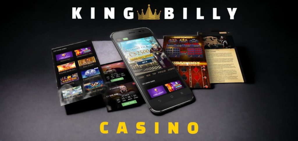 KingBilly Casino app on different devices.